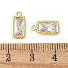 Brass Micro Pave Cubic Zirconia Pendants KK-P290-29G-3