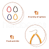 FIBLOOM 4 Pairs 4 Colors Glass Seed Beaded Teardrop Dangle Earrings EJEW-FI0001-98-3