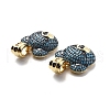 Brass Cubic Zirconia Pendants KK-G446-18G-03-3