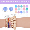   150G 15 Colors Transparent Frosted Glass Round Seed Beads GLAA-PH0003-08-2