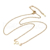 304 Stainless Steel Chemical Symbol Pendant Necklaces NJEW-Z073-03G-02-4
