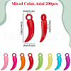SUNNYCLUE 200Pcs Colorful Acrylic Pendants MACR-SC0001-22-2