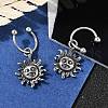 Sun 316 Surgical Stainless Steel Dangle Half Hoop Earrings for Women EJEW-G416-47AS-2