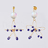 Dangle Stud Earrings EJEW-JE03694-3