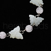 Butterfly Natural New Jade Beaded Bracelets for Girl Women BJEW-S145-002A-8