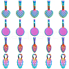 SUPERFINDINGS 40Pcs 4 Style Rainbow Color Alloy Glue-on Flat Pad Bails for Pendant Making FIND-FH0003-90-1