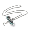 Alloy Enamel Dragon Pendant Necklaces NJEW-V005-01AS-01-2