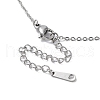 Non-Tarnish 201 Stainless Steel David Star Pendant Necklace with Cable Chains NJEW-Q317-07P-4