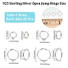CREATCABIN 80Pcs 4 Size 925 Sterling Silver Open Jump Rings STER-CN0001-16-2