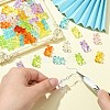 180Pcs 9 Colors Transparent Acrylic Beads TACR-CJ0001-28-6
