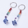 Natural/Synthetic Gemstone Chakra Keychain KEYC-P040-F-3