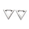 304 Stainless Steel Triangle Huggie Hoop Earrings STAS-H156-02A-P-2
