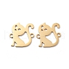 Ion Plating(IP) 304 Stainless Steel Hollow Connector Charms STAS-P332-05G-1