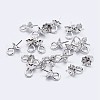 925 Sterling Silver Cup Pearl Bail Pin Pendants STER-F036-06S-4mm-1