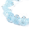 Transparent Glass Enamel Beads Strands GLAA-B021-05G-3