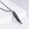 Creative Punk Style Fishbone Pendant Necklaces QX5165-5
