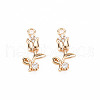 Brass Micro Pave Cubic Zirconia Pendants KK-N232-273-1