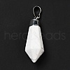 Natural Howlite Pointed Pendants G-P474-02P-09-3