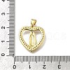 Brass Micro Pave Cubic Zirconia Pendants KK-C090-35G-03-3