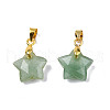 Natural Green Aventurine Charms X-G-N326-142-07-2