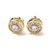 Brass Micro Pave Clear Cubic Zirconia Clip-on Earrings EJEW-A132-02A-G-4