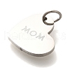 Mother's Day Anti-Tarnish 304 Stainless Steel Pendants STAS-U035-07P-2