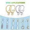 20 Pairs 2 Colors Brass Earring Hooks KK-SZ0002-42-5