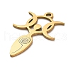 304 Stainless Steel Pendants STAS-D050-03G-2