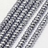 Electroplate Non-magnetic Synthetic Hematite Beads Strands G-J160-B-01-1