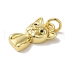 Rack Plating Brass Micro Pave Black Cubic Zirconia Pendants KK-P267-30G-2