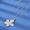 304 Stainless Steel Two Tone Pendant Necklaces for Women NJEW-S445-01E-GP-3