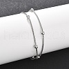 304 Stainless Steel Satellite Chains Multi-strand Bracelets for Men Women BJEW-Q038-11P-3