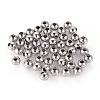 304 Stainless Steel Hollow Round Seamed Beads STAS-R032-6mm-1