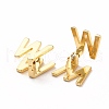 Initial Hoop Earrings for Women EJEW-P194-01G-W-2