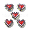 Handmade Lampwork Bumpy Beads Heart LAMP-V001-07A-1