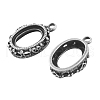 Alloy Open Back Pendant Cabochons Settings X-TIBEP-A18543-AS-LF-1