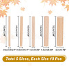  50Pcs 5 Style Solid Beech Wood Craft Sticks WOOD-NB0002-68B-2