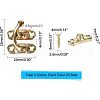 Olycraft Iron Wooden Box Lock Catch Clasps IFIN-OC0001-01-2