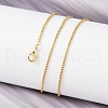 Brass Box Chain Necklaces X-NJEW-K123-11G-2
