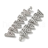 Mother's Day Brass Micro Pave Cubic Zirconia Pendants KK-K378-11P-2