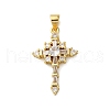 Brass Micro Pave Cubic Zirconia Pendants KK-A212-02B-G-1