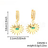 Elegant Brass Cubic Zirconia Heart Hoop Earrings CU8537-1-3