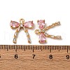 Brass Micro Pave Cubic Zirconia Pendants KK-Z112-36G-01-3