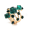 Alloy Rhinestone Multi-layer Rings VU7935-6-1