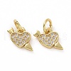 Brass Micro Pave Cubic Zirconia Pendants KK-E068-VF032-2