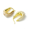 Brass Hoop Earrings EJEW-C072-01G-2