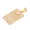 Brass with Cubic Zirconia Pendants KK-Q096-12G-2