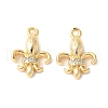 Brass Micro Pave Clear Cubic Zirconia Pendants KK-U064-10G-1