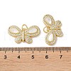 Brass Micro Pave Clear Cubic Zirconia Pendants KK-B083-37A-G-3
