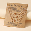 Four Heart Graduation Theme Alloy Crystal Rhinestone Link Chain 3 Layered Necklaces FS-WG07ADB-05-1